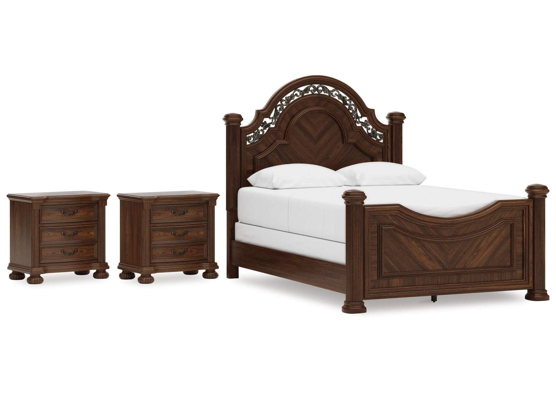 Lavinton Queen Poster Bed and 2 Nightstands