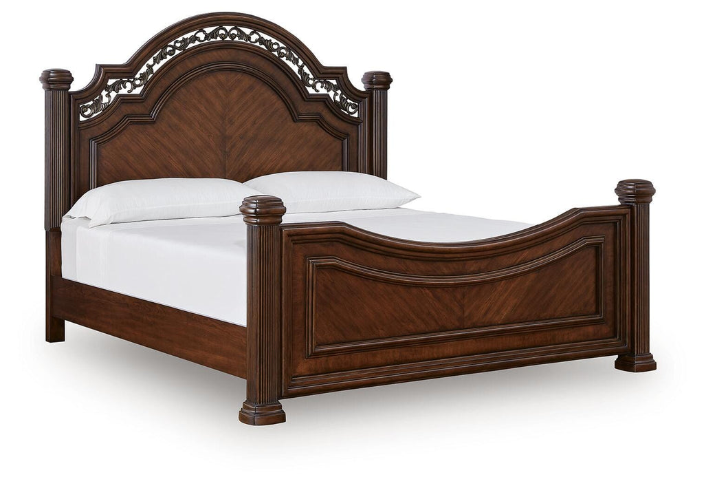 Lavinton California King Poster Bed in Brown, angle view