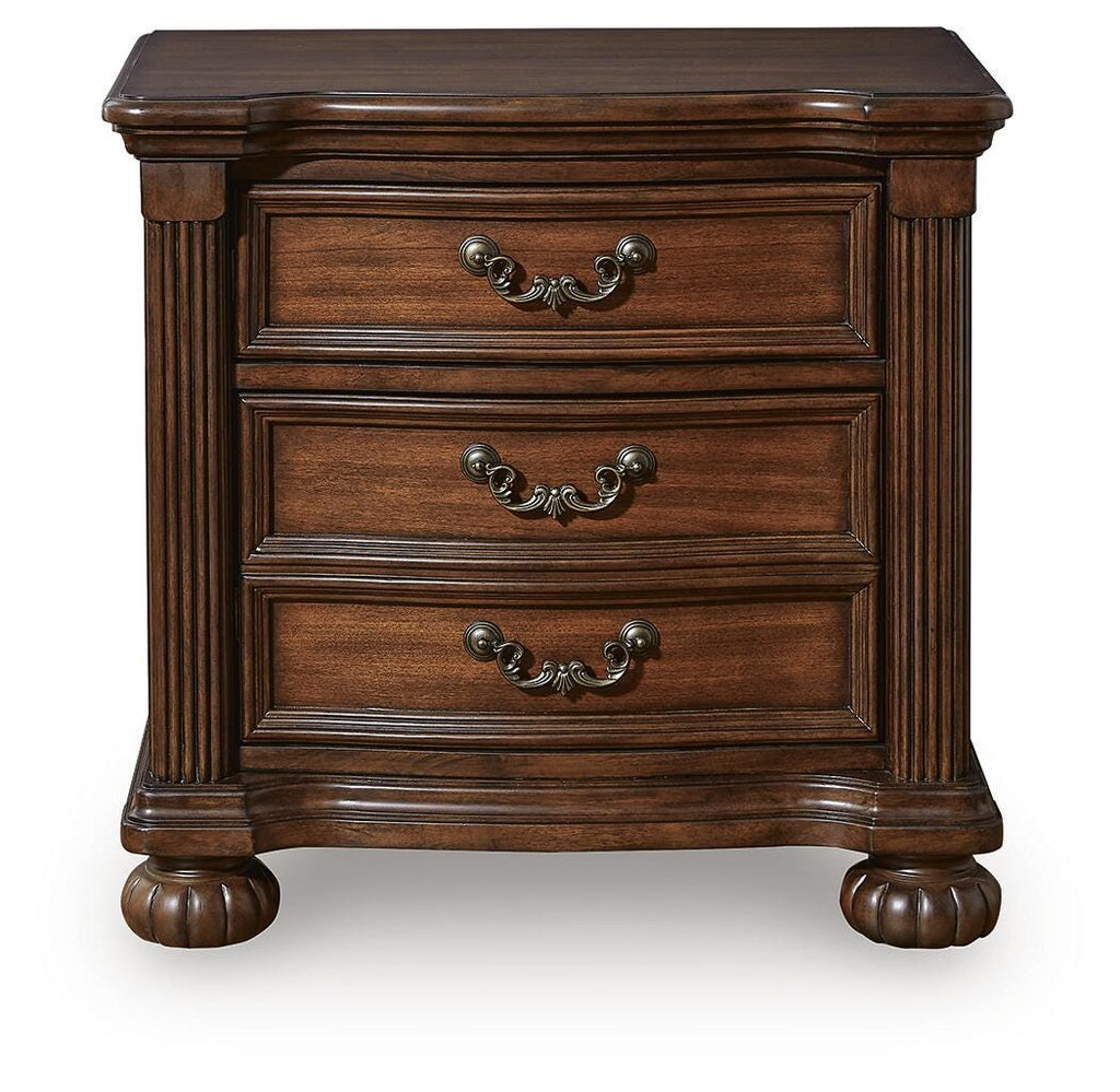 Lavinton Nightstand in Brown, front view