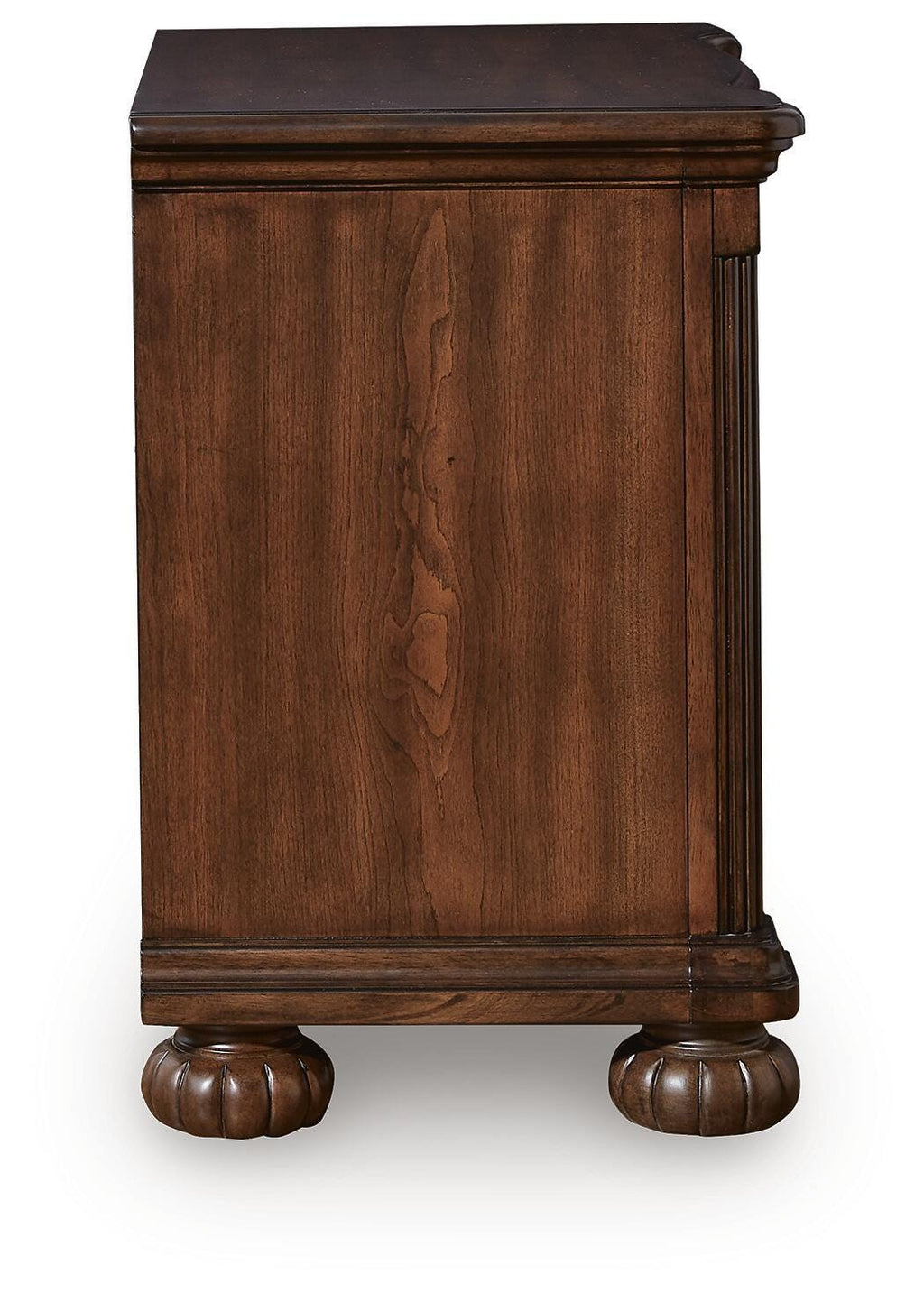 Lavinton Nightstand in Brown, side view
