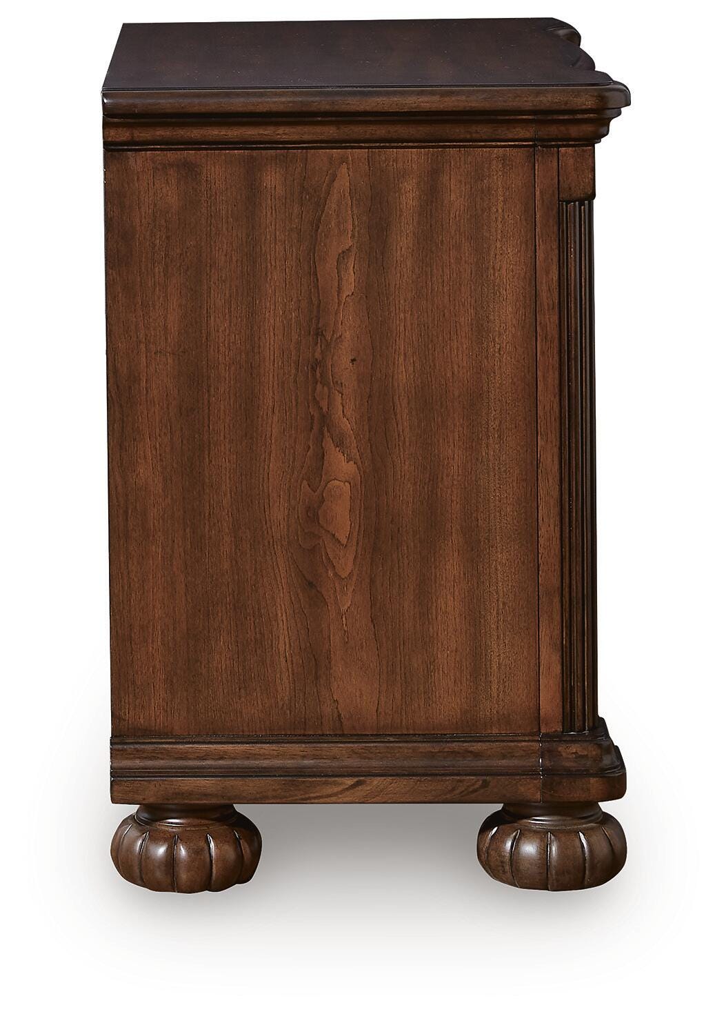 Lavinton Nightstand in Brown, side view