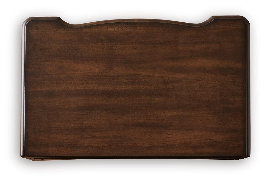 Lavinton Nightstand in Brown, top view