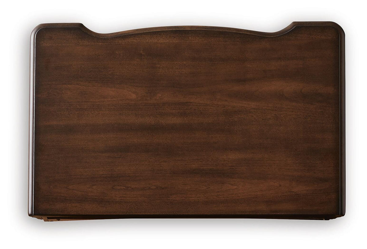 Lavinton Nightstand in Brown, top view