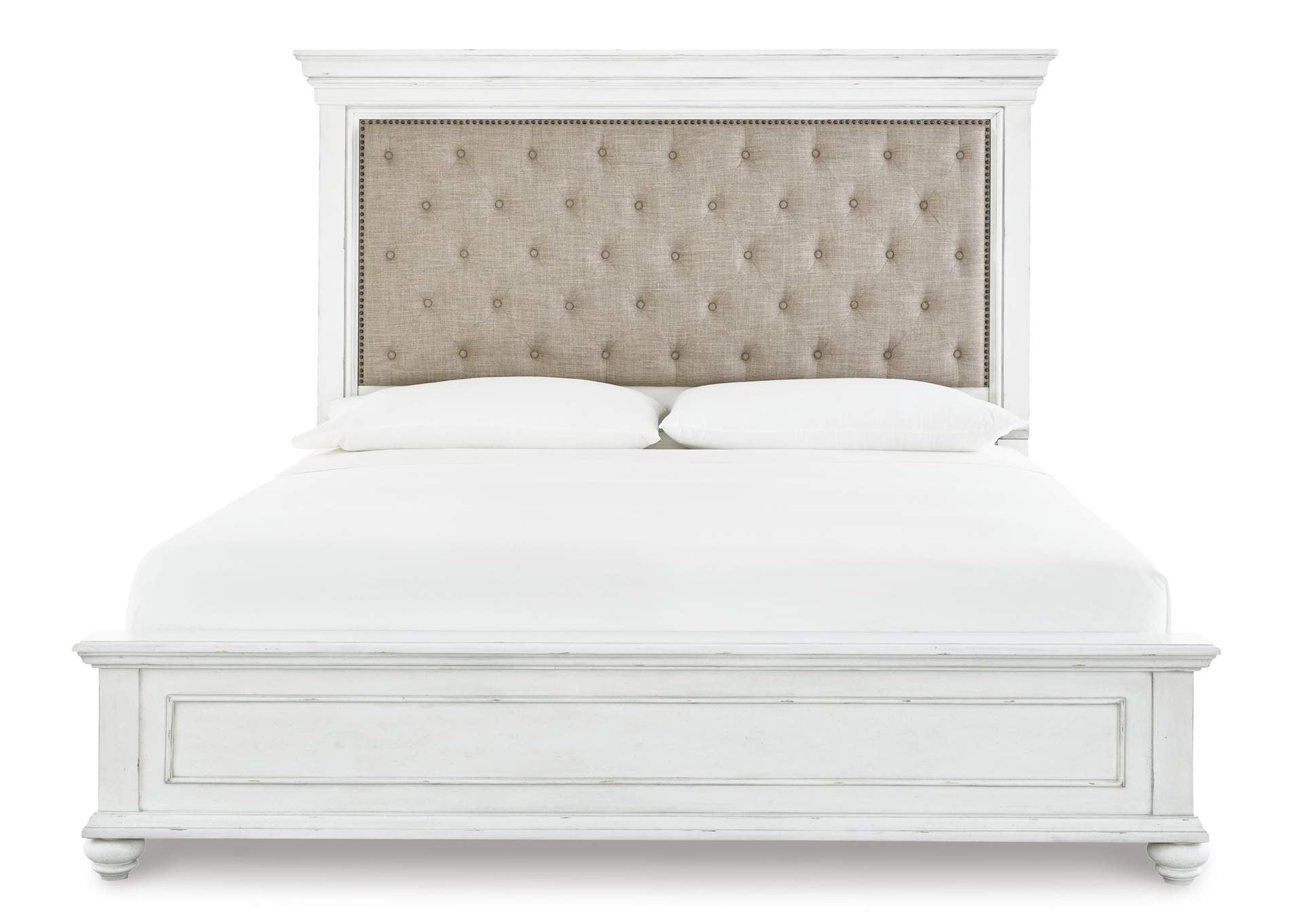 Kanwyn Queen Panel Bed with Mirrored Dresser, Chest and Nightstand front view