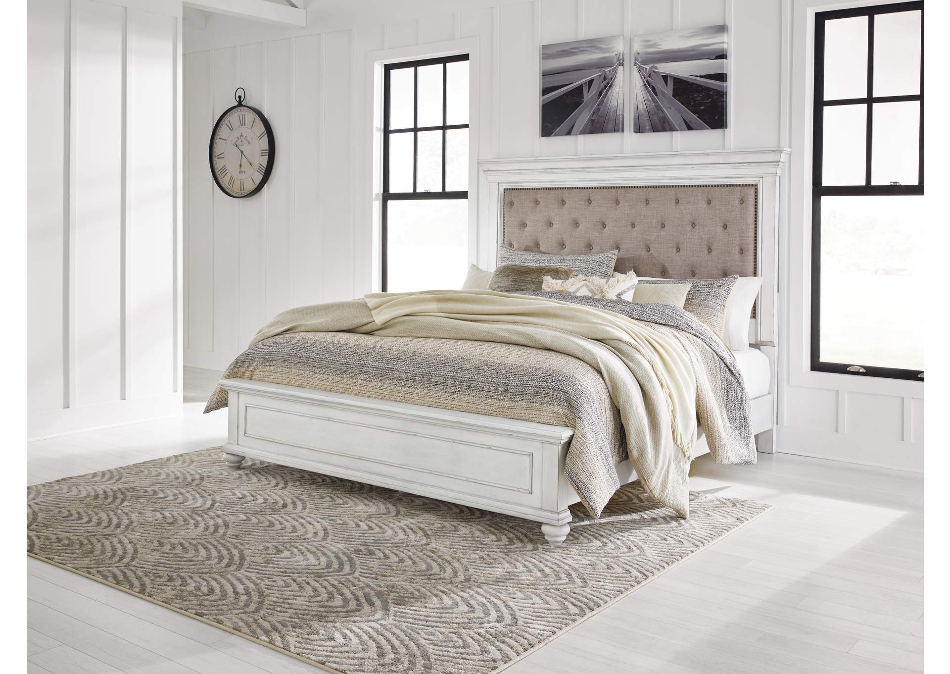 Kanwyn Queen Panel Bed, Dresser and Mirror