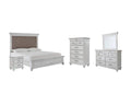 Kanwyn Queen Panel Bed with Mirrored Dresser, Chest and Nightstand