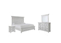 Kanwyn Queen Panel Bed with Mirrored Dresser and 2 Nightstands