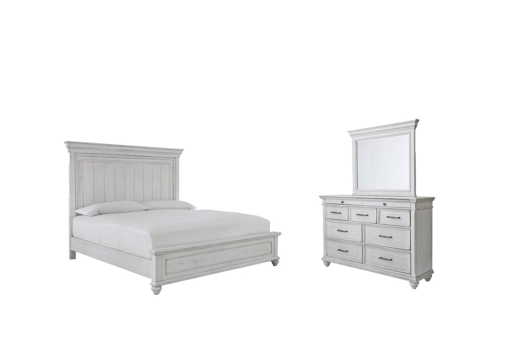 Kanwyn Queen Panel Bed, Dresser and Mirror