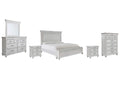 Kanwyn King Panel Bed with Storage with Mirrored Dresser, Chest and 2 Nightstands