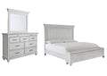 Kanwyn King Panel Bed with Storage with Mirrored Dresser