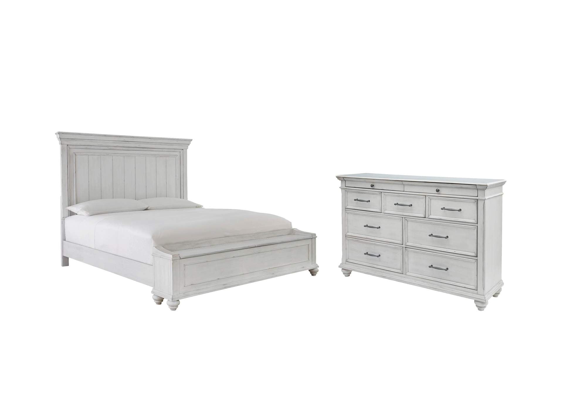 Kanwyn Queen Panel Bed with Storage with Dresser