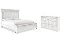 Kanwyn King Panel Bed with Storage with Dresser