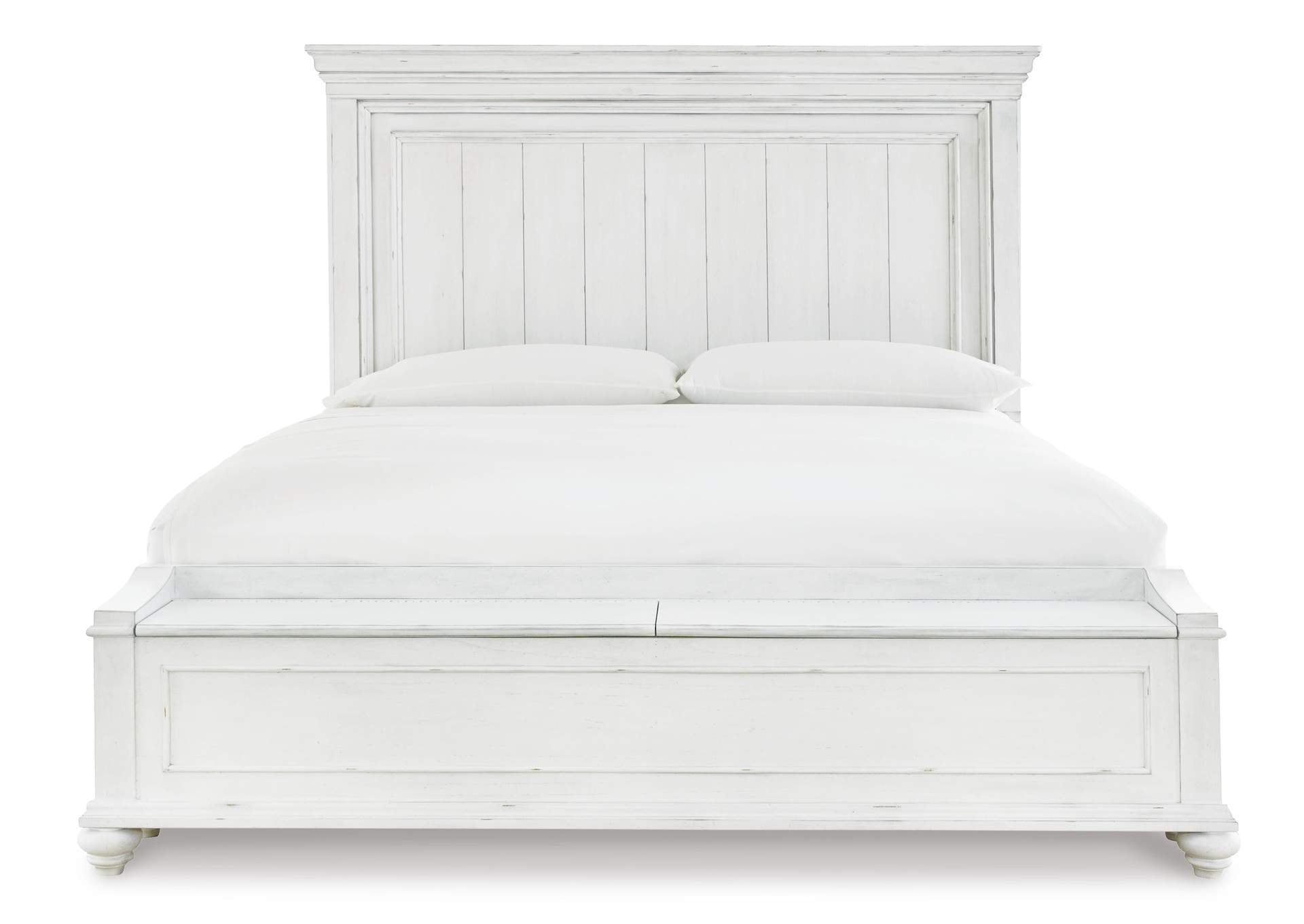 Kanwyn Queen Panel Bed with Storage with Dresser front view