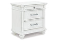 Kanwyn Queen Panel Bed with Mirrored Dresser and 2 Nightstands