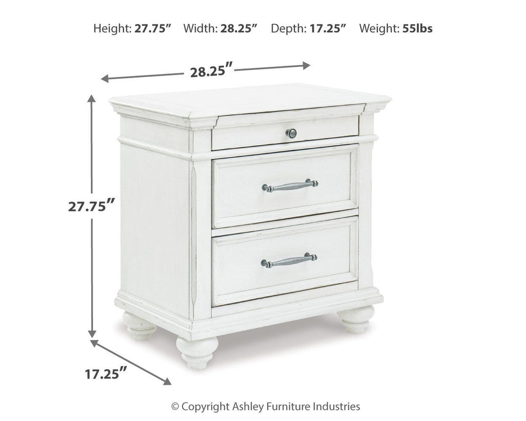 Kanwyn Nightstand in Whitewash, alternate view 5
