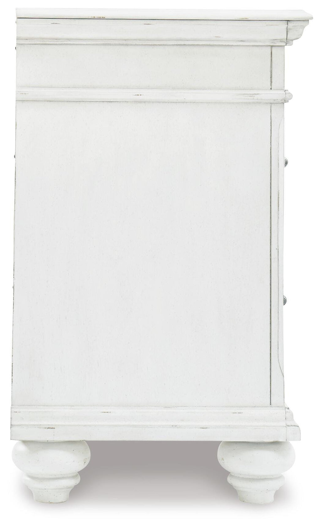 Kanwyn Nightstand in Whitewash, side view