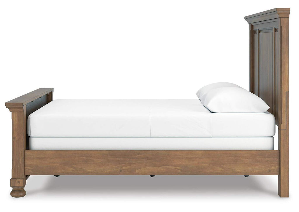 Vandenmore Queen Panel Bed with Mirrored Dresser and 2 Nightstands side view