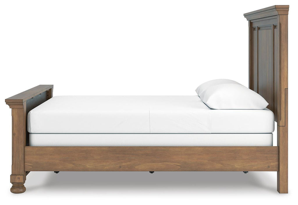 Feddinger Queen Panel Bed in Medium Brown, alternate side view
