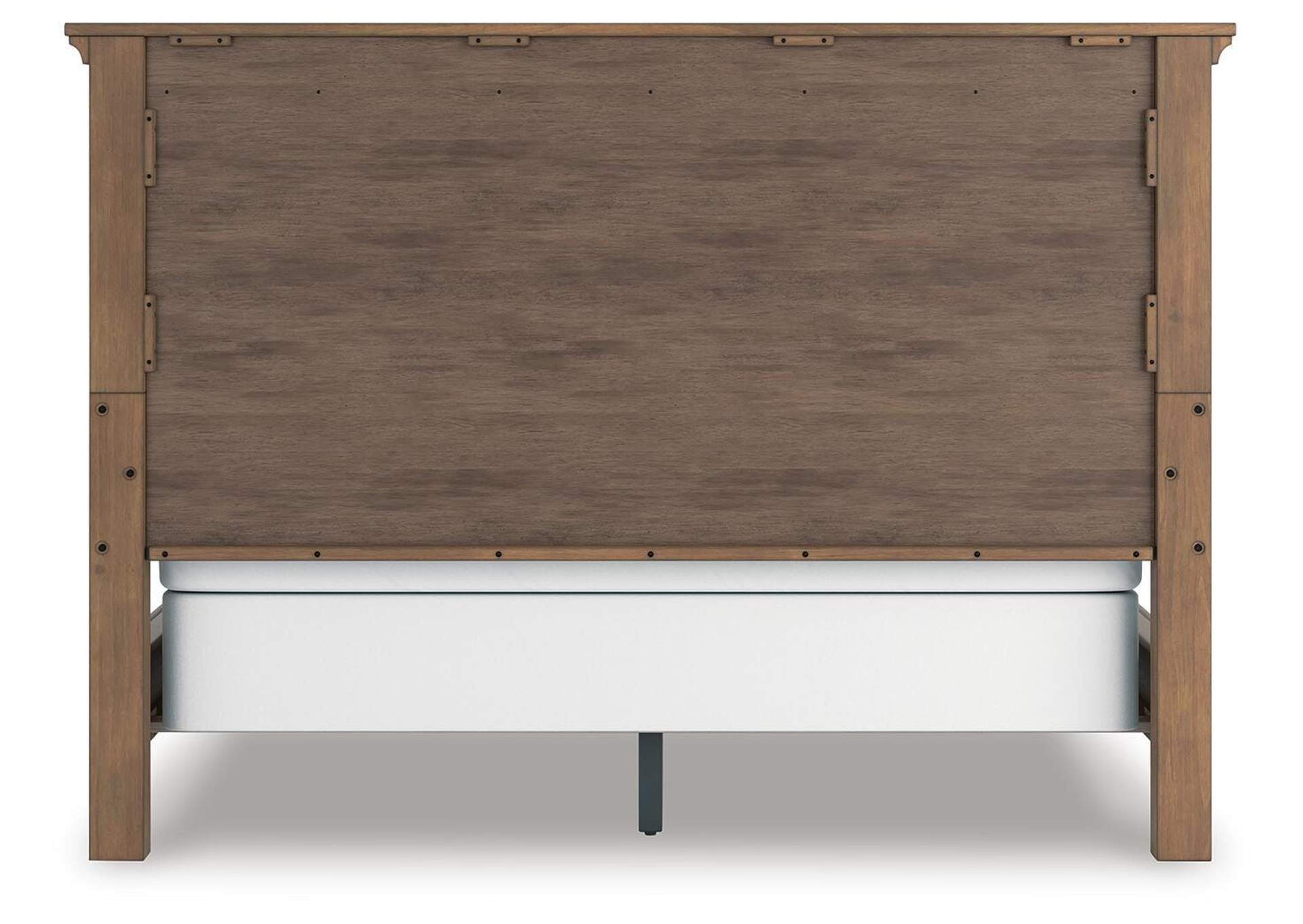 Vandenmore California King Panel Bed with Mirrored Dresser and 2 Nightstands