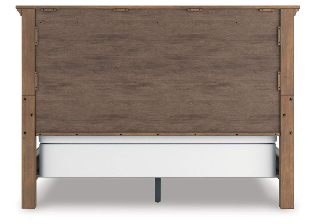 Vandenmore California King Panel Bed with Mirrored Dresser and Chest