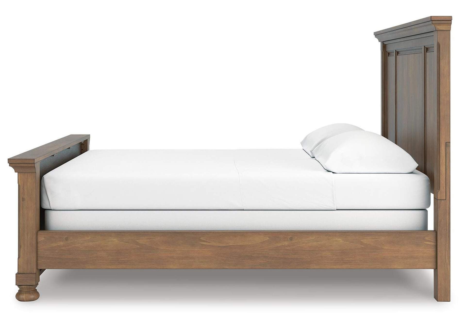 Vandenmore California King Panel Bed with Dresser side view