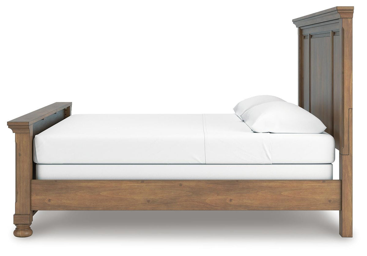 Feddinger King Panel Bed in Medium Brown, alternate side view