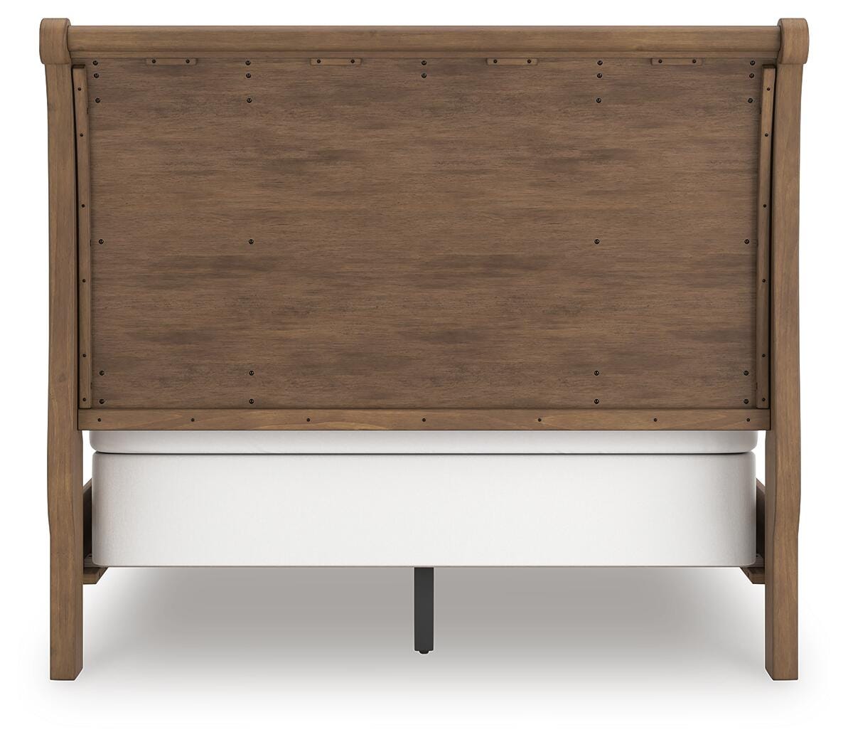 Feddinger Queen Sleigh Bed in Medium Brown, back view