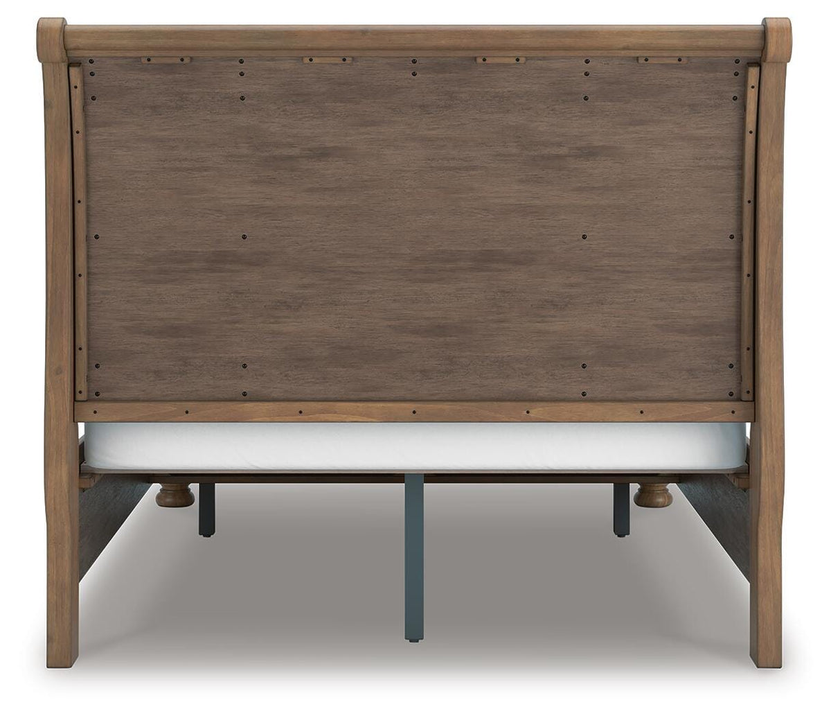 Feddinger Queen Storage Sleigh Bed in Medium Brown, back view