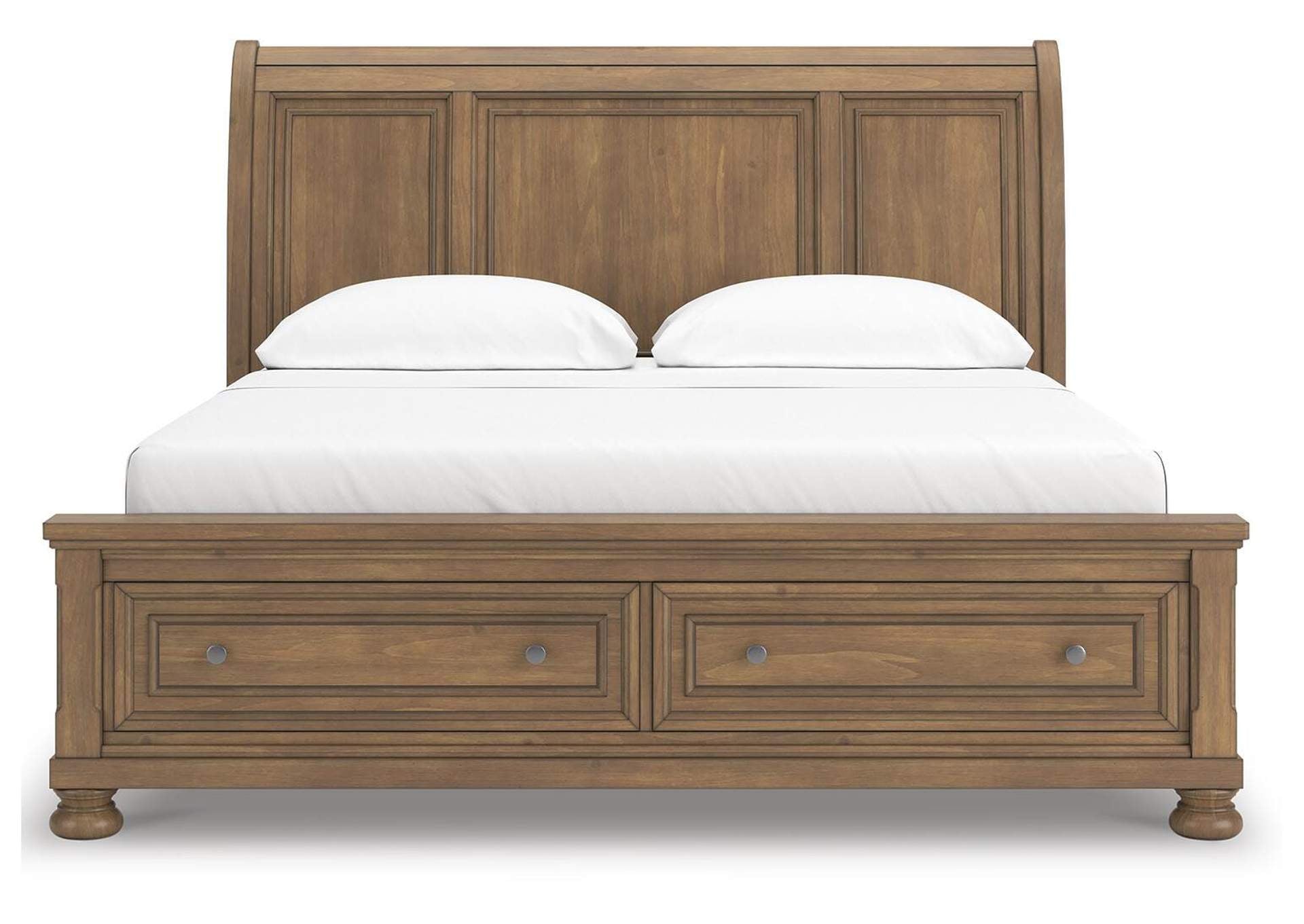 Vandenmore California King Storage Sleigh Bed with Dresser
