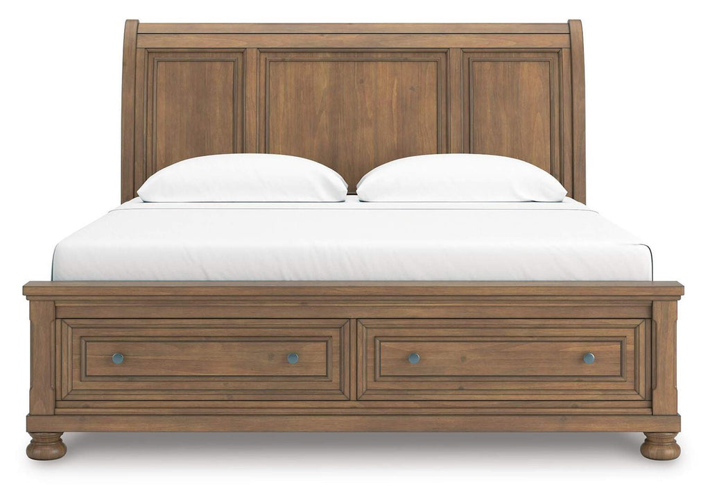 Vandenmore King Storage Sleigh Bed with Dresser