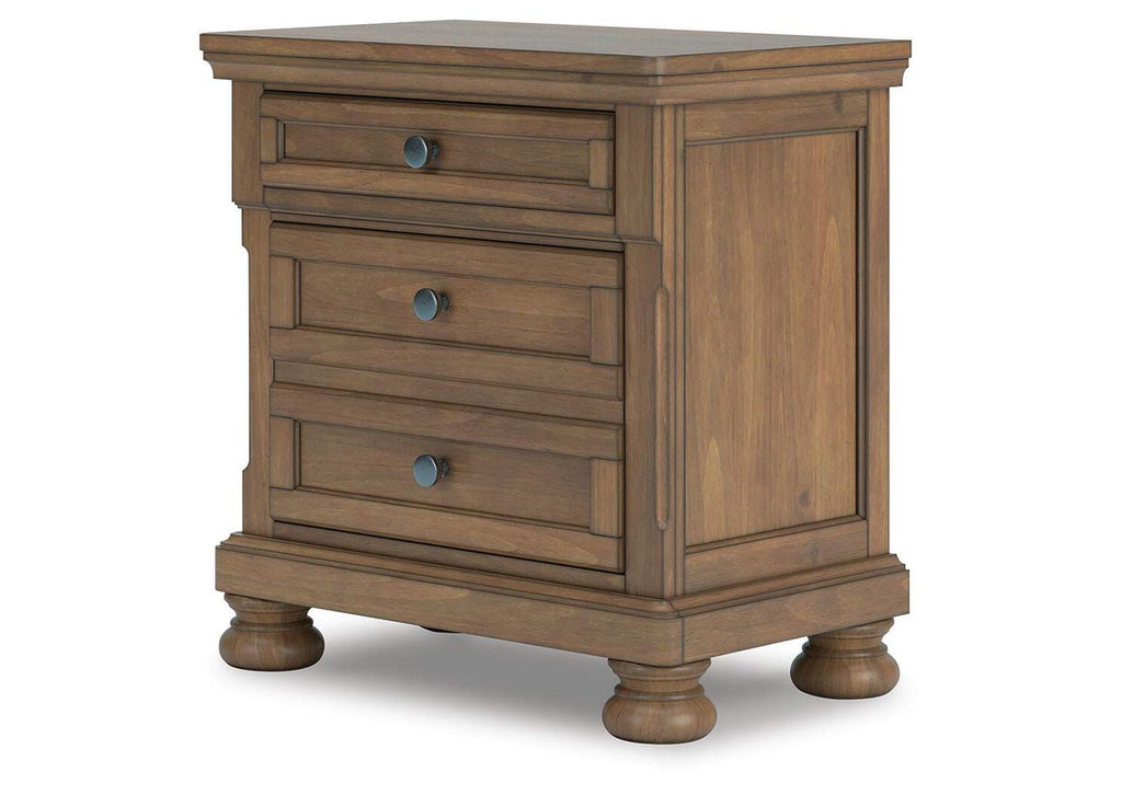 Vandenmore Queen Panel Bed with Dresser and Nightstand angled view