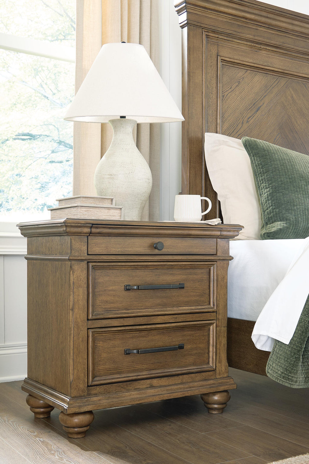 Karallin Nightstand in Medium Brown, alternate view 3