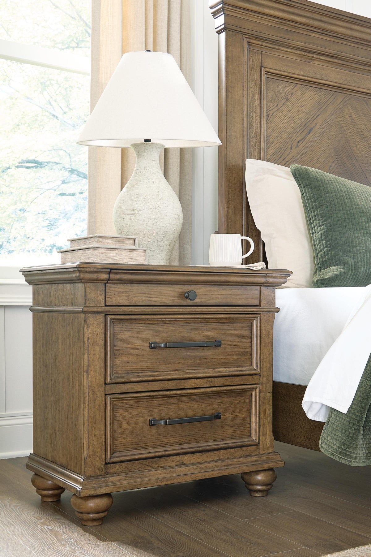 Karallin Nightstand in Medium Brown, alternate view 3