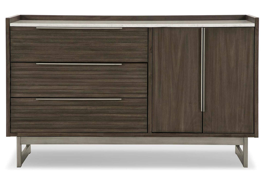 Arkenton King Panel Bed with Dresser front view