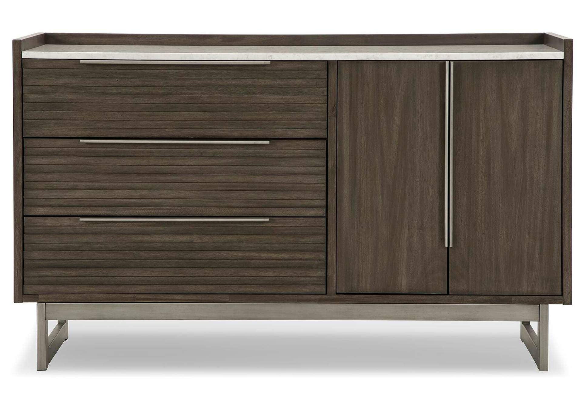 Arkenton King Panel Bed with Dresser front view
