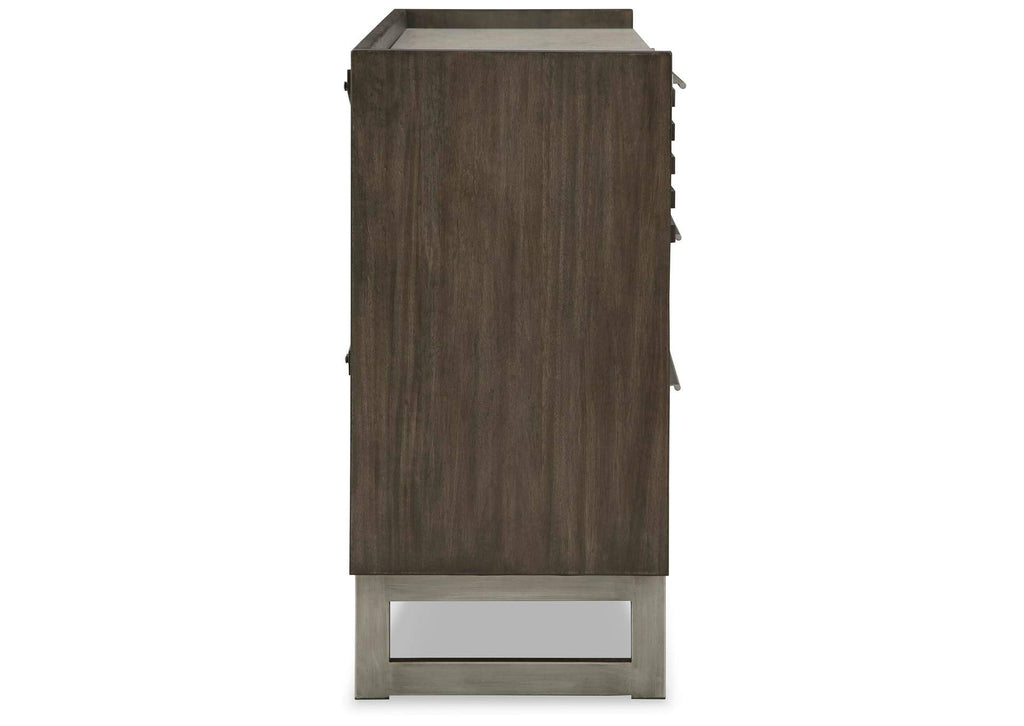 Arkenton King Panel Bed with Dresser side view