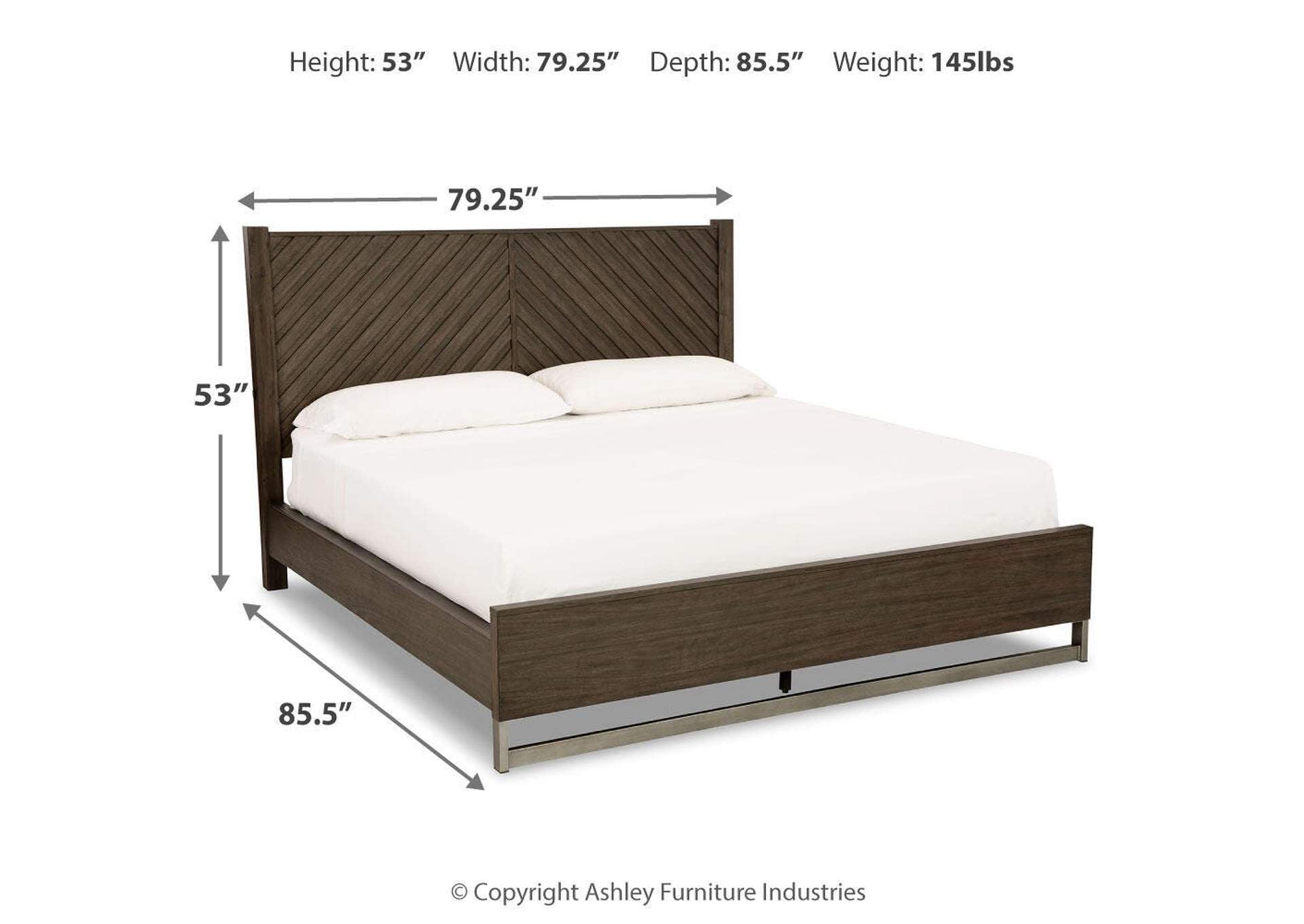 Arkenton King Panel Bed with Dresser dimensions