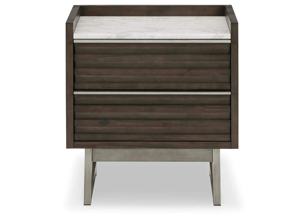 Arkenton King Panel Bed with Mirrored Dresser and 2 Nightstands