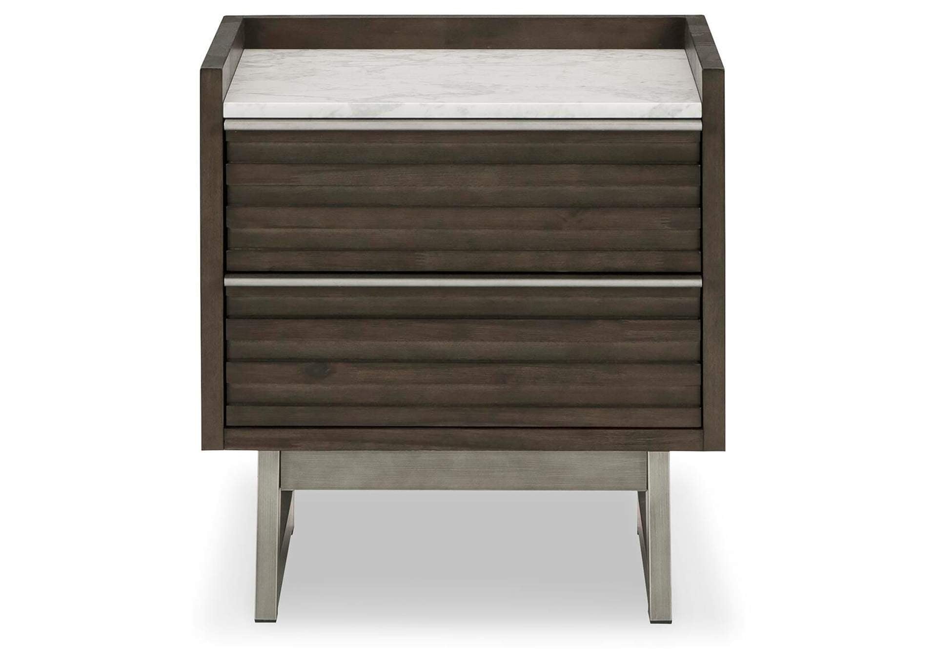 Arkenton King Panel Bed with Mirrored Dresser and 2 Nightstands