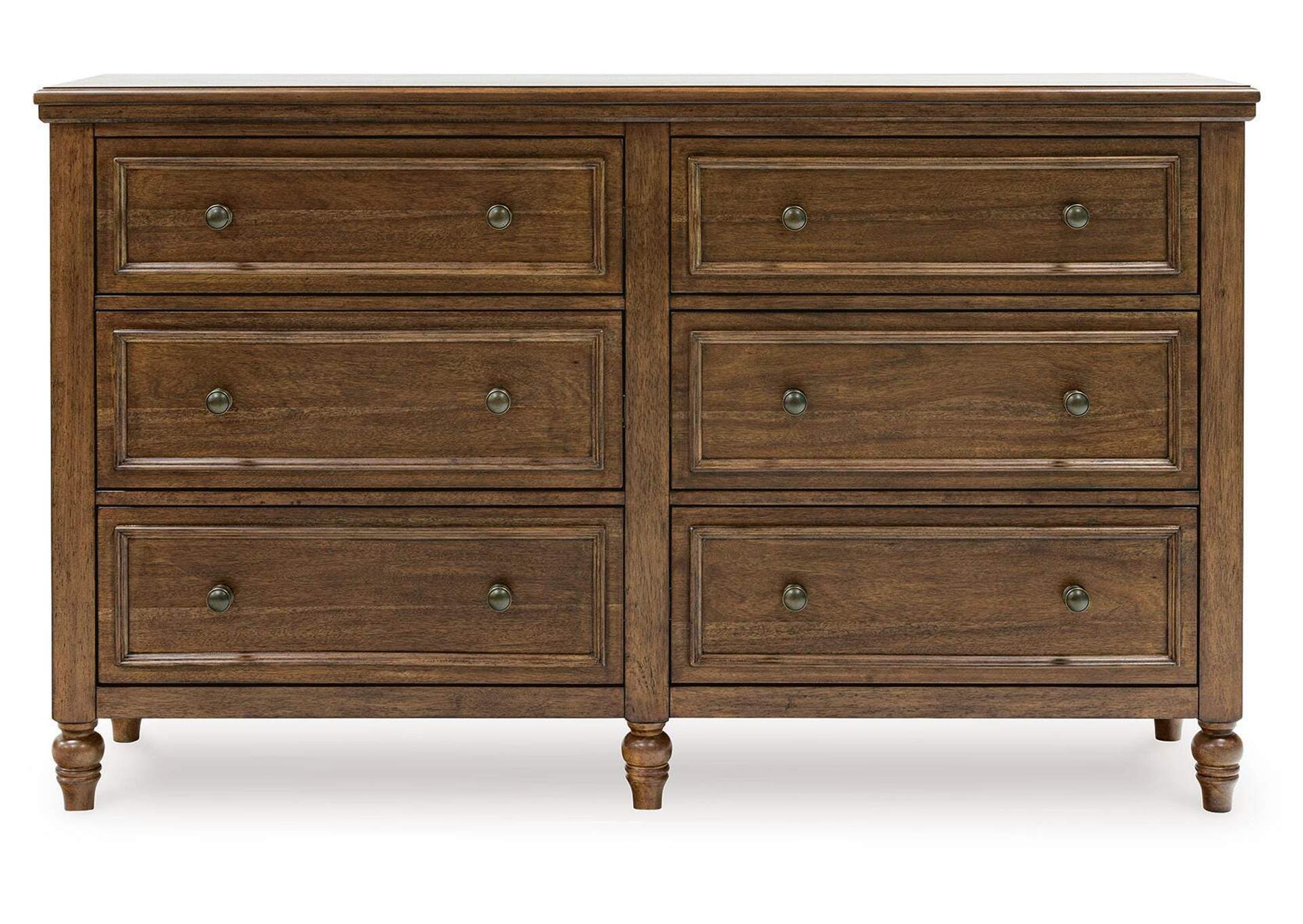 Sturlayne King Upholstered Panel Bed, Dresser and Mirror front view