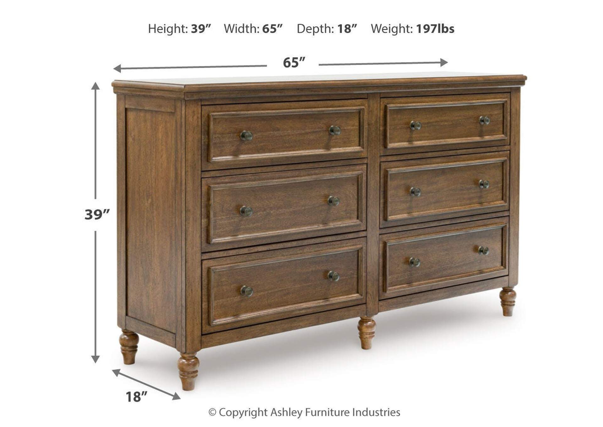 Sturlayne Queen Upholstered Panel Bed, Dresser and 2 Nightstands dimensions