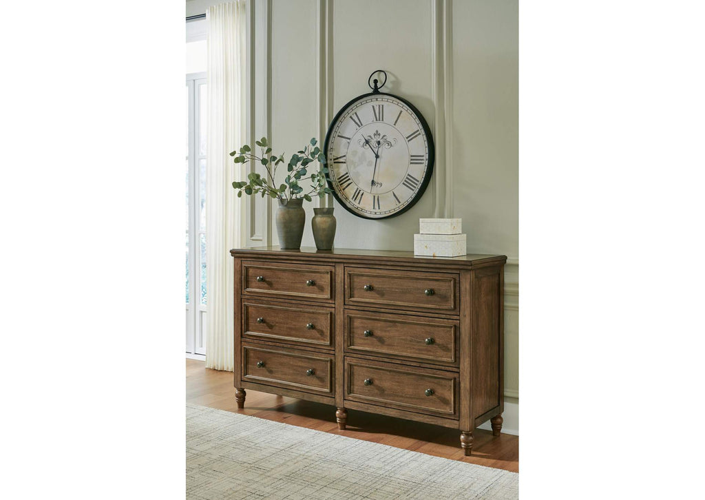 Sturlayne Queen Upholstered Panel Bed and Dresser