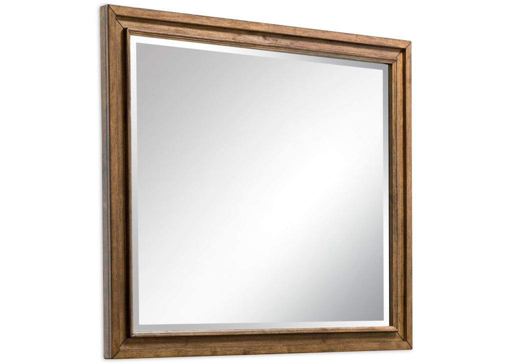 Sturlayne King Upholstered Panel Bed, Dresser and Mirror angled view