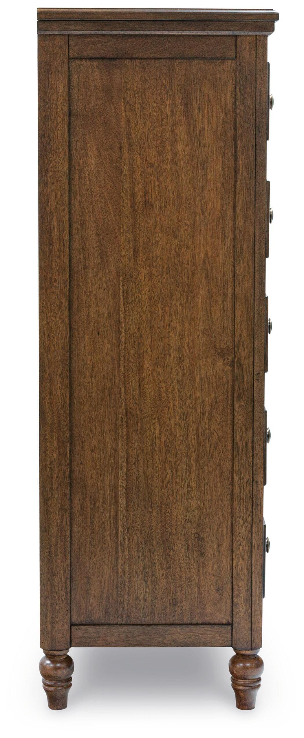 Sturlayne Chest of Drawers in Brown, side view