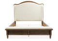 Sturlayne Queen Upholstered Panel Bed, Dresser and Mirror