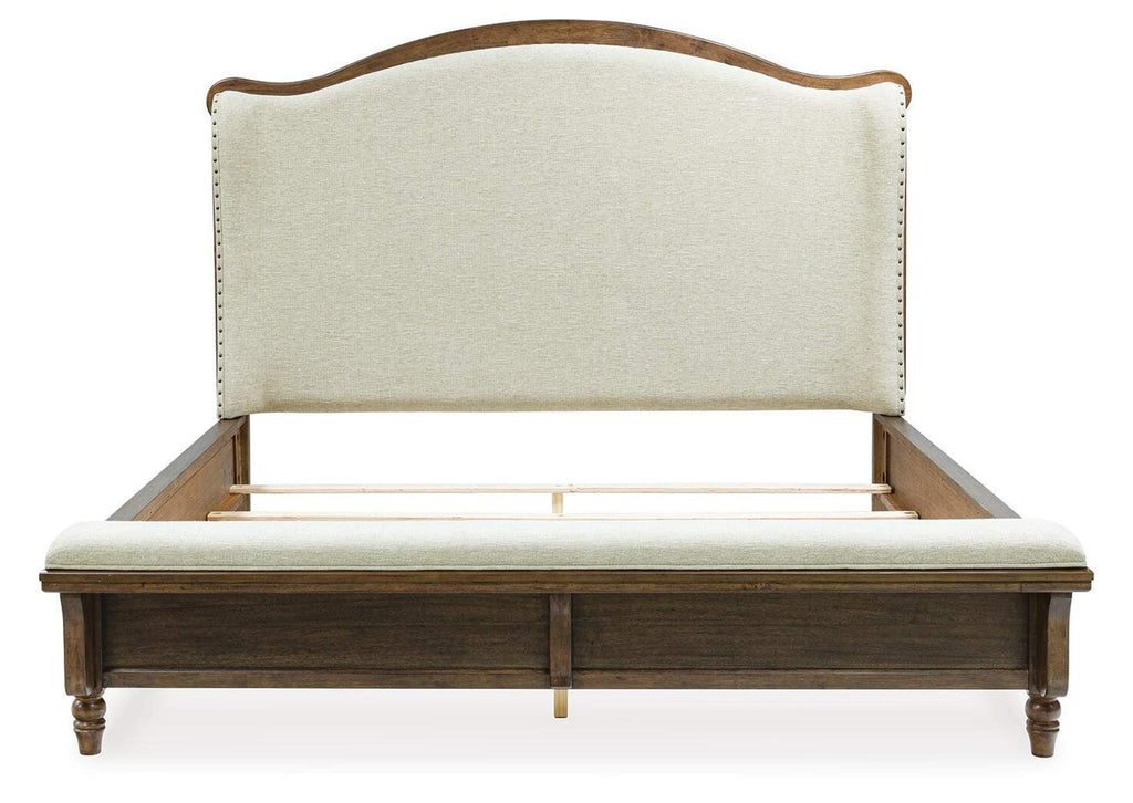Sturlayne King Upholstered Panel Bed and Dresser