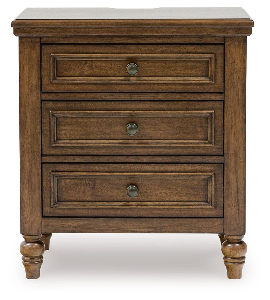 Sturlayne Nightstand in Brown, front view
