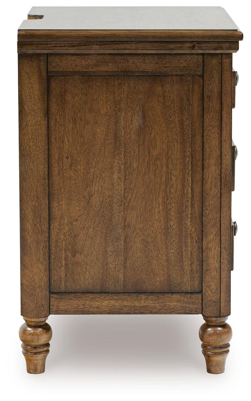 Sturlayne Nightstand in Brown, side view