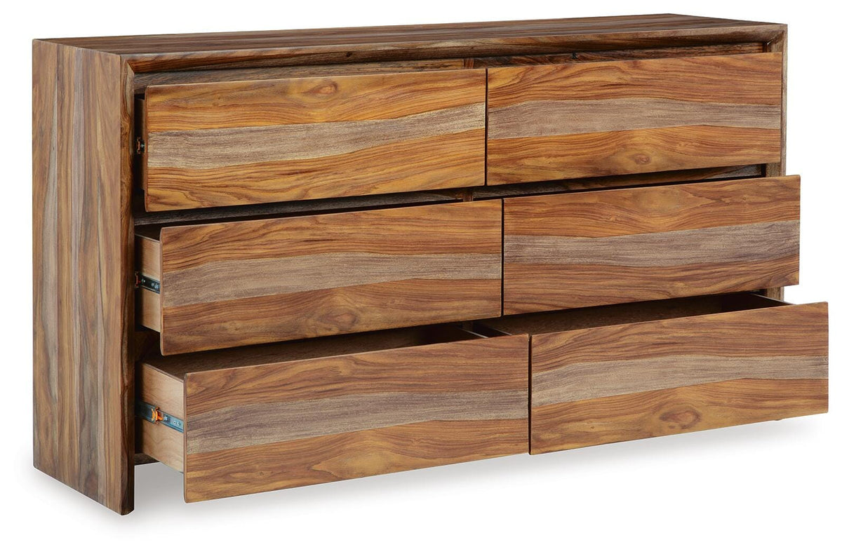 Dressonni Dresser in Brown, open view