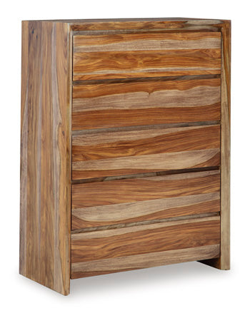 Dressonni Chest of Drawers in Brown, closed view